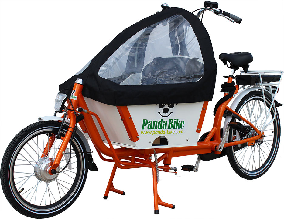 greenbike pesaro-pandabike-Saetta con cappottina pioggia