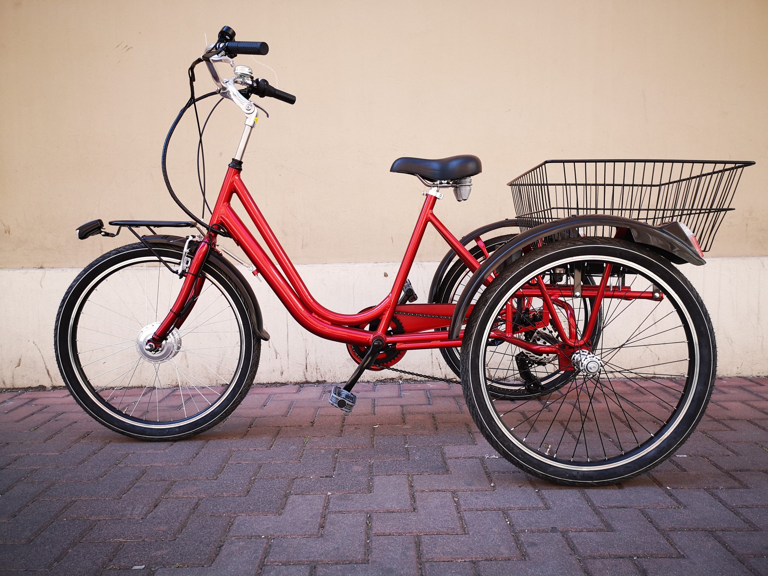 Greenbike pesaro-Casadei-bici a tre ruote elettriche-Tricicletta 24"